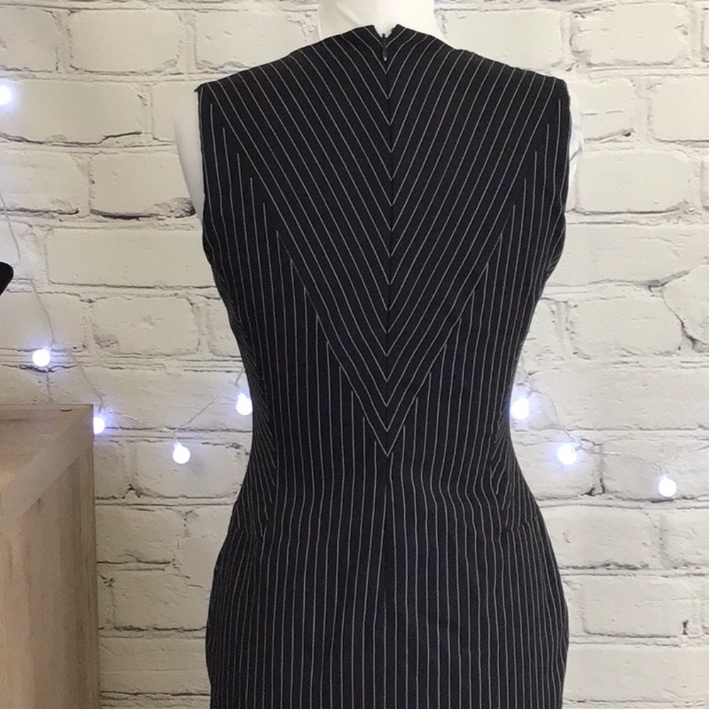 Altuzarra Navy Pinstripe Pencil Dress FRENCH size 34 - Picture 8 of 11